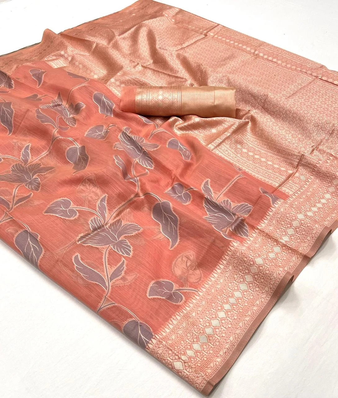 Rajbeer Kapri Linen Handloom Weaving Linen Wholesale Fancy Sarees Catalog — Wholesale Sarees, MPA wholesale from Surat - Gallery Image 5